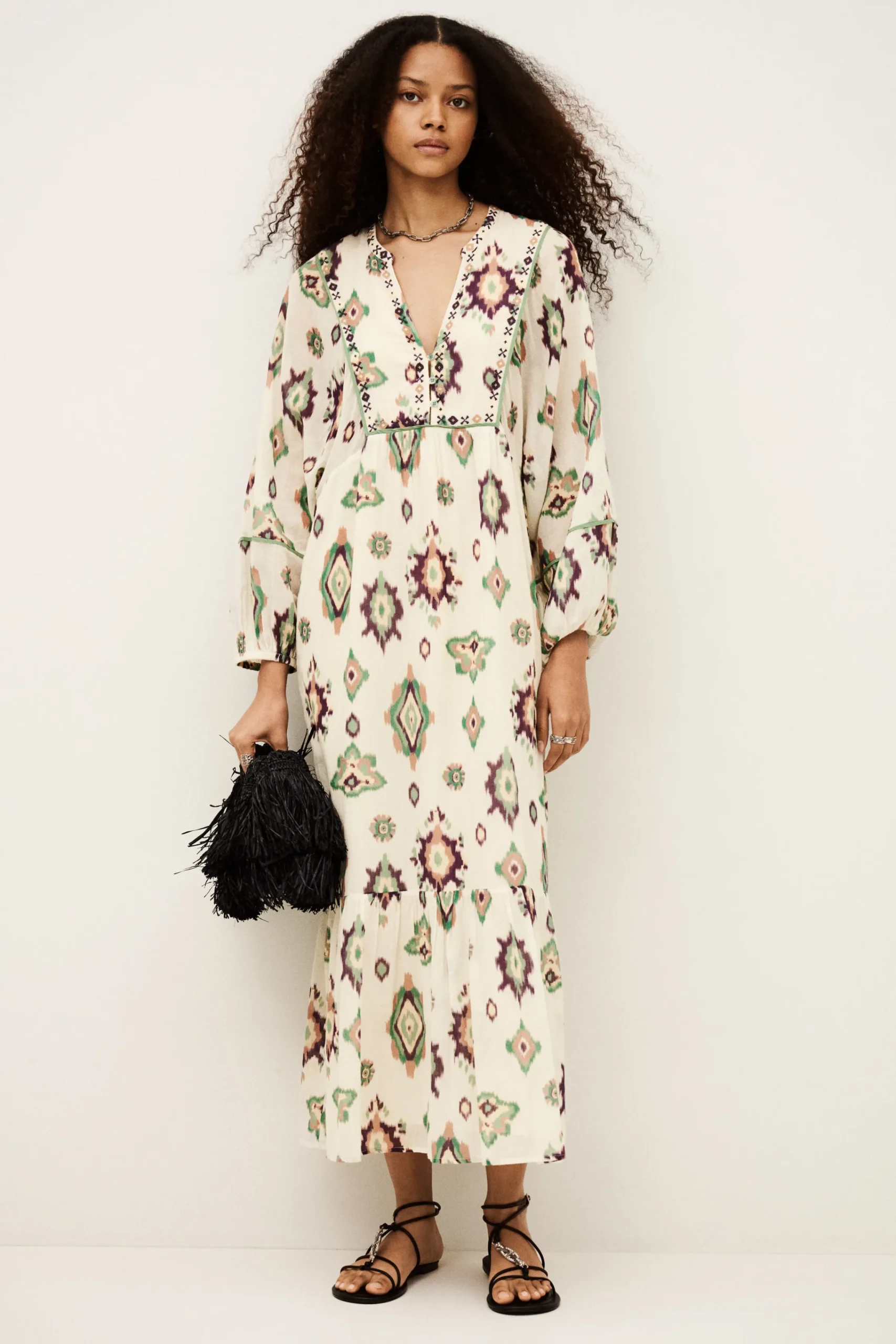 Ba&Sh OELIA robe midi ECRU Clearance