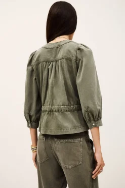 Ba&Sh OLAVINA top portefeuille VERT Hot
