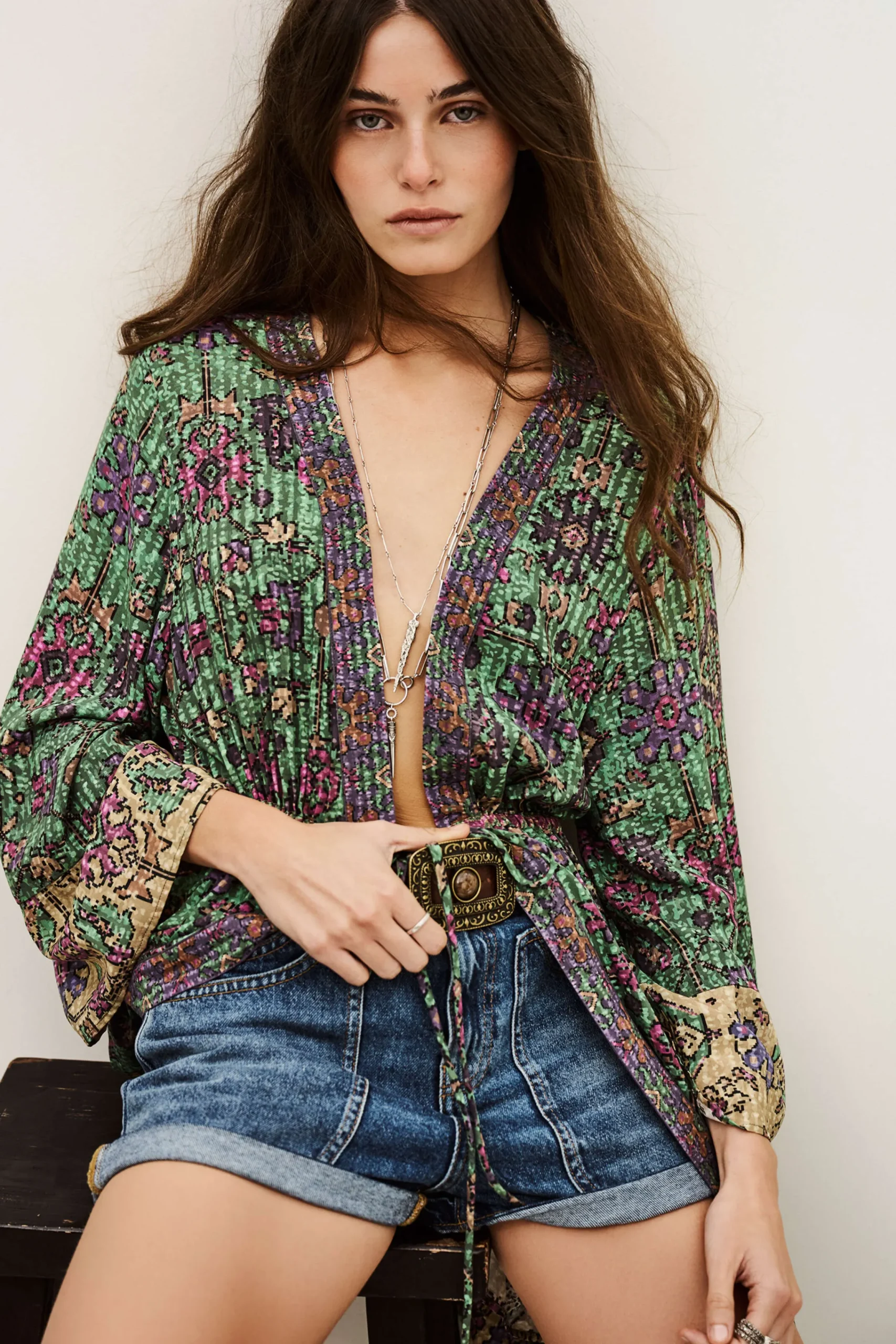 Ba&Sh PADRIG kimono long VERT Sale
