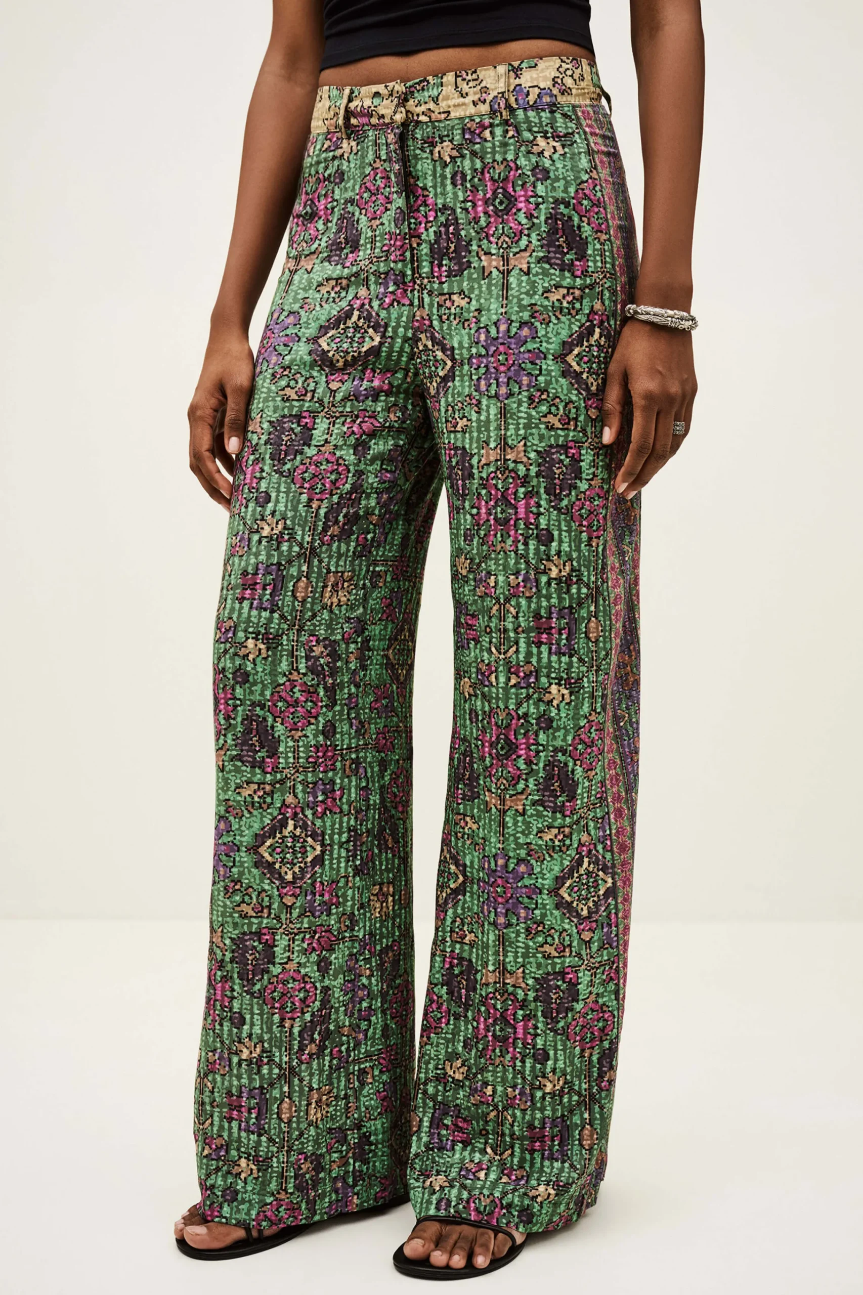 Ba&Sh PALI pantalon large VERT Best