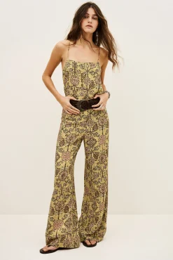 Ba&Sh PALI pantalon large JAUNE Sale