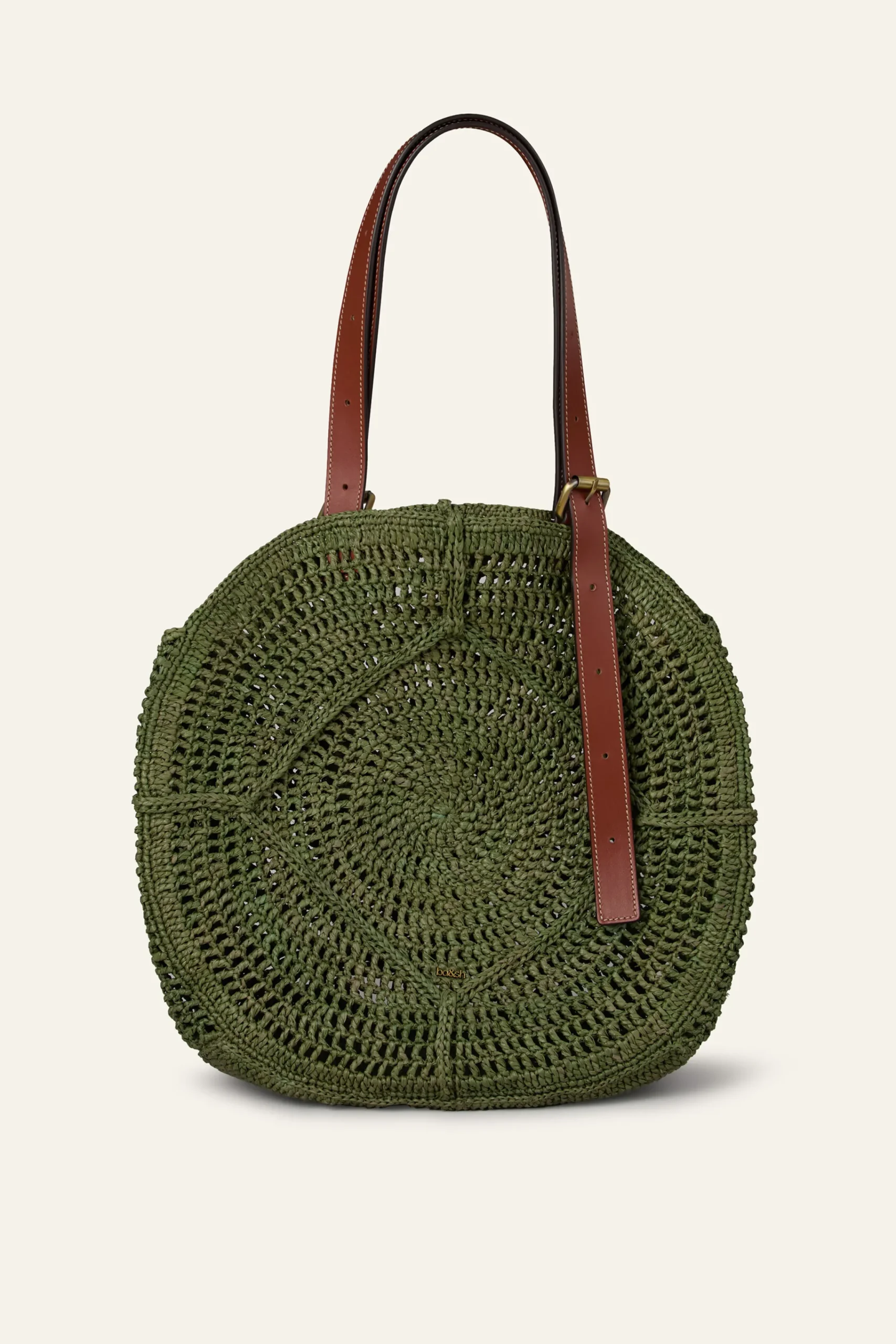 Ba&Sh PALMA panier raphia VERT Discount
