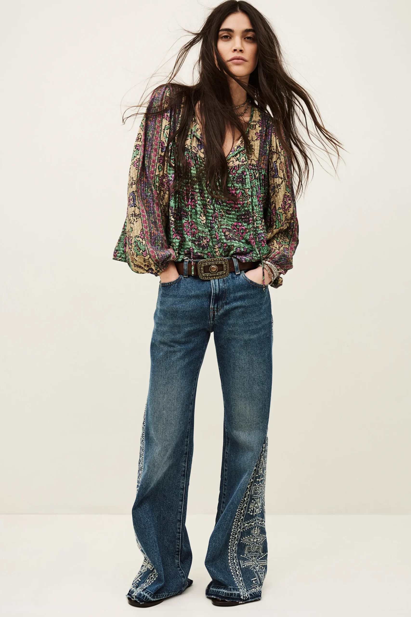 Ba&Sh PAMILA blouse ample VERT Outlet
