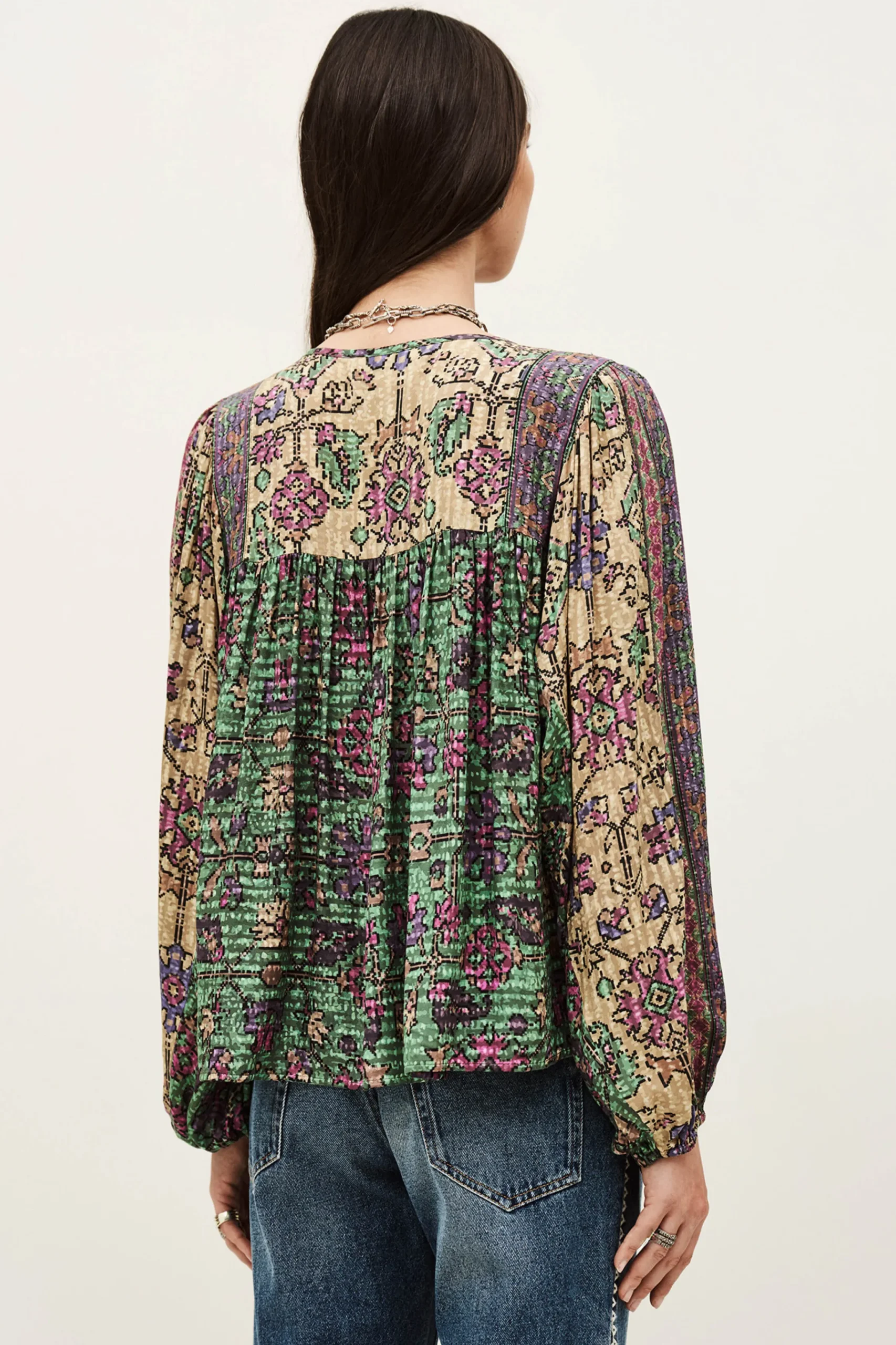 Ba&Sh PAMILA blouse ample VERT Outlet