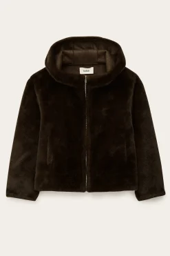 Ba&Sh PANDY manteau fausse fourrure MARRON Discount