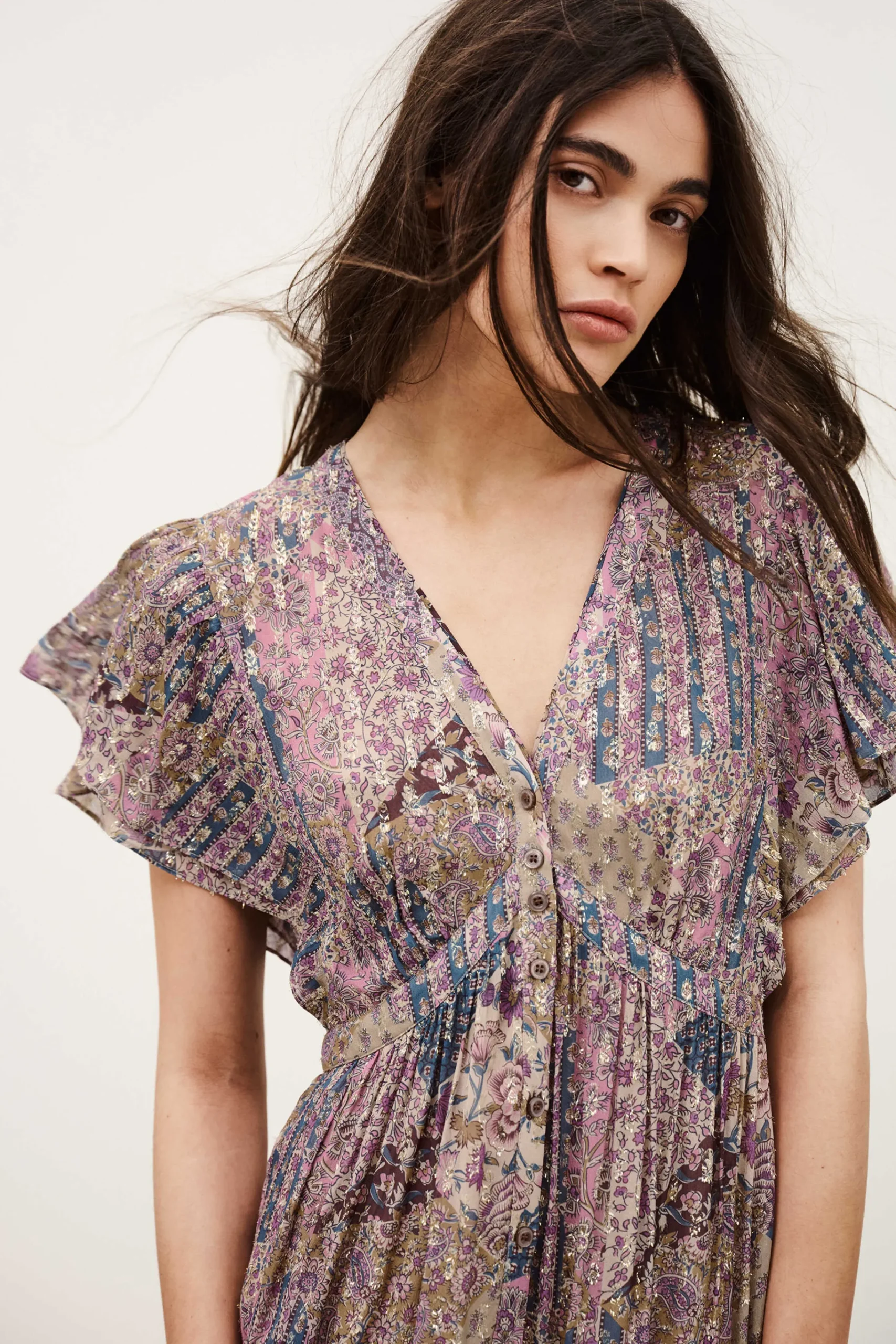 Ba&Sh PARETA robe midi ROSE Online