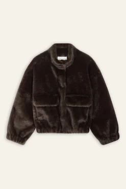 Ba&Sh PAROS veste ample courte MARRON Sale
