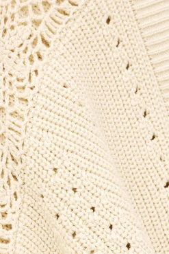 Ba&Sh PERINE gilet long maille ECRU Discount