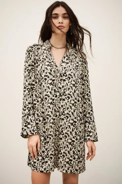 Ba&Sh PERLA robe courte imprimée ECRU Best