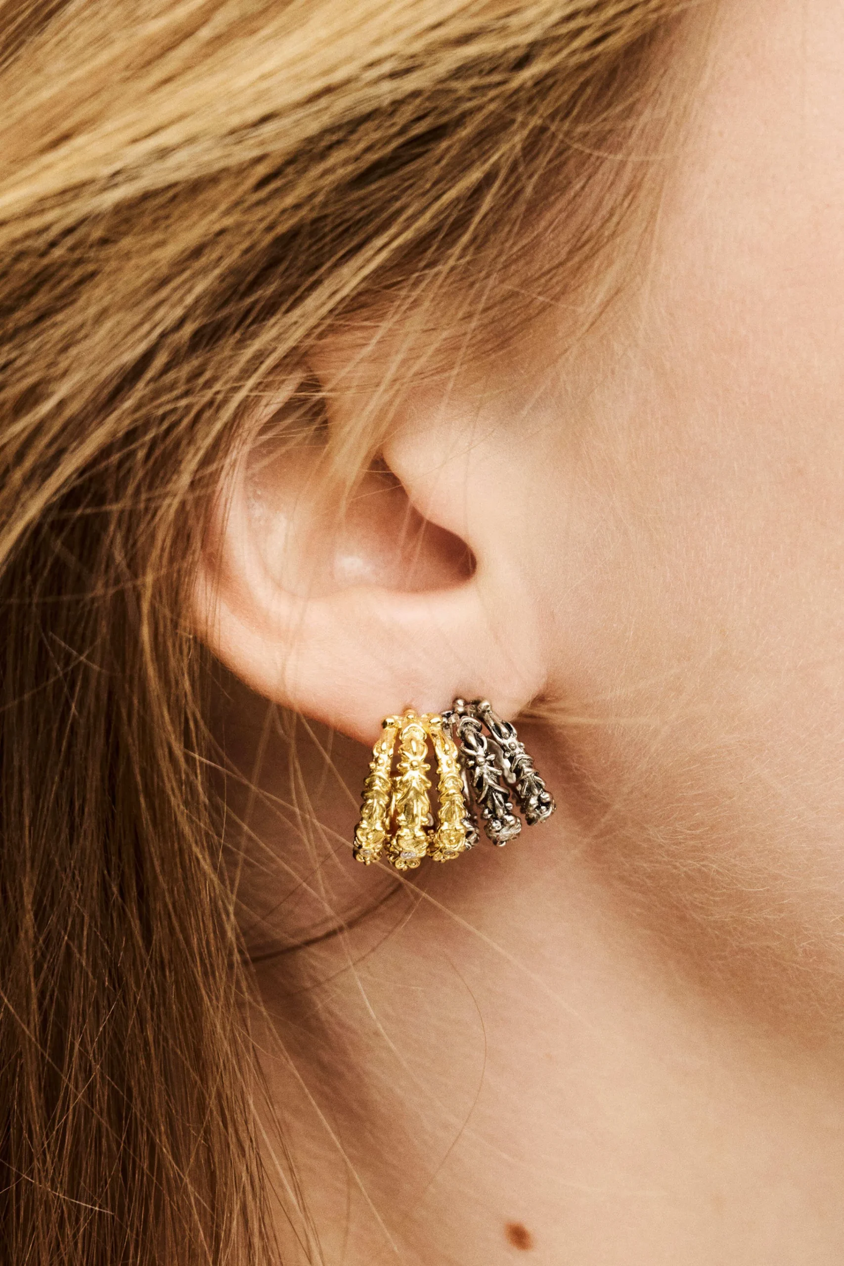 Ba&Sh PERRINE boucles zircon DORE Discount