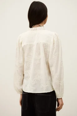 Ba&Sh PETTY blouse jacquard ample ECRU Sale