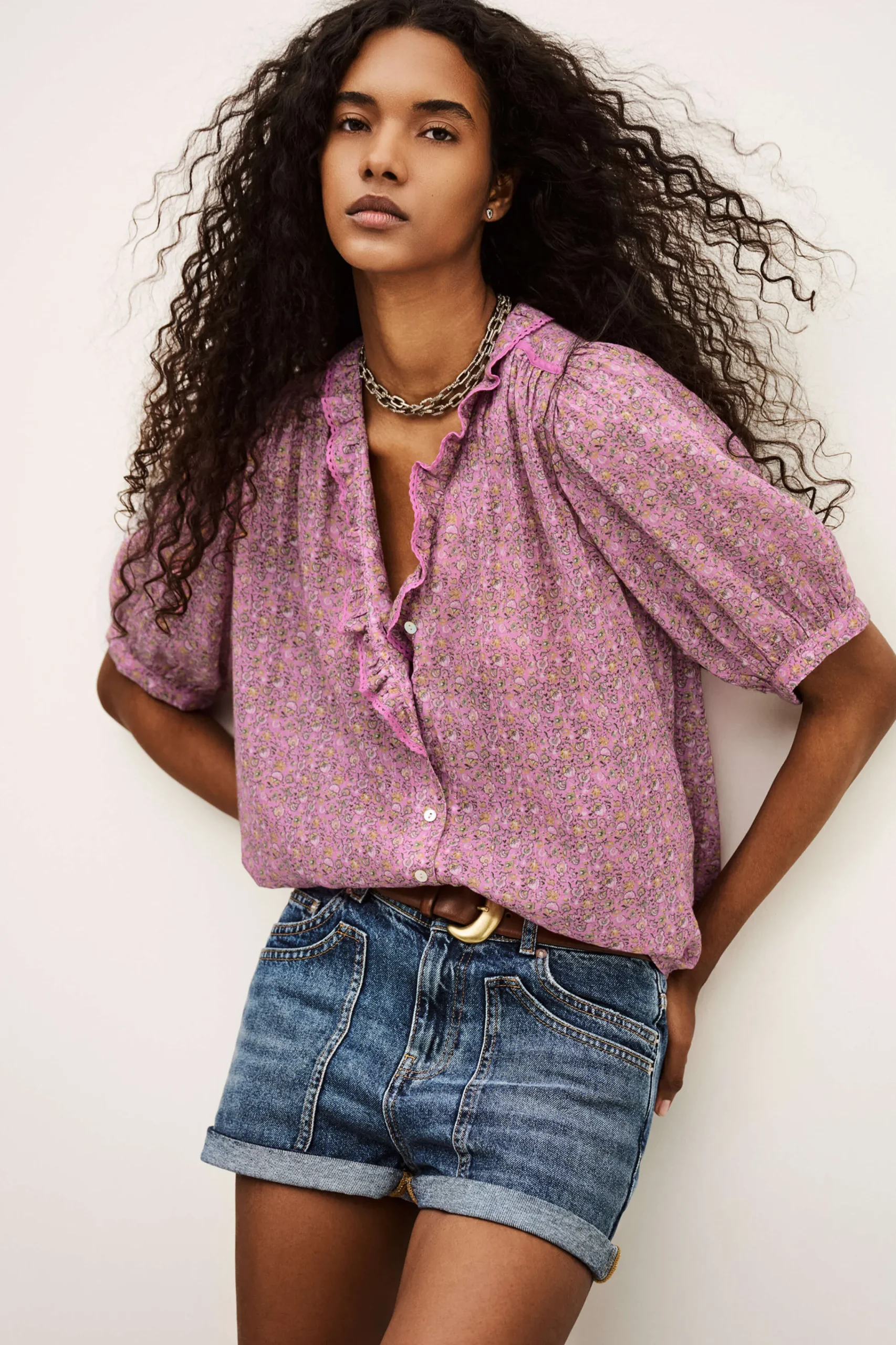 Ba&Sh PHYSALYS chemise imprimée ROSE Discount