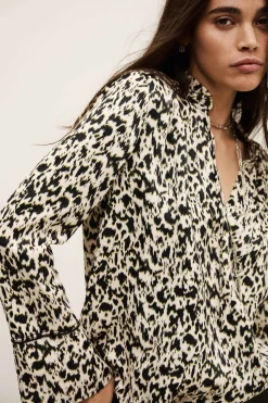 Ba&Sh PIA blouse longue imprimée ECRU Sale