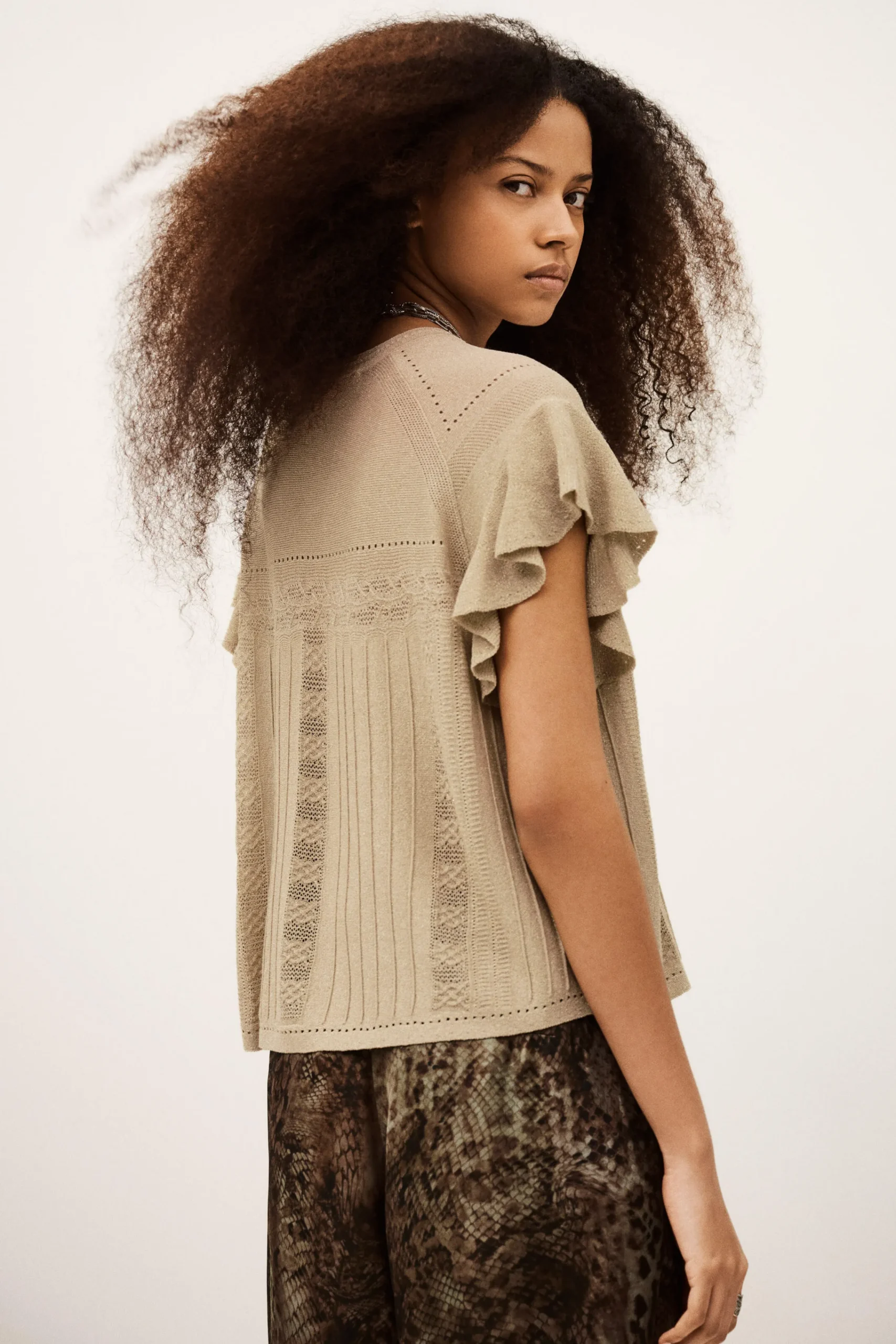 Ba&Sh PIERA top maille DORE Outlet