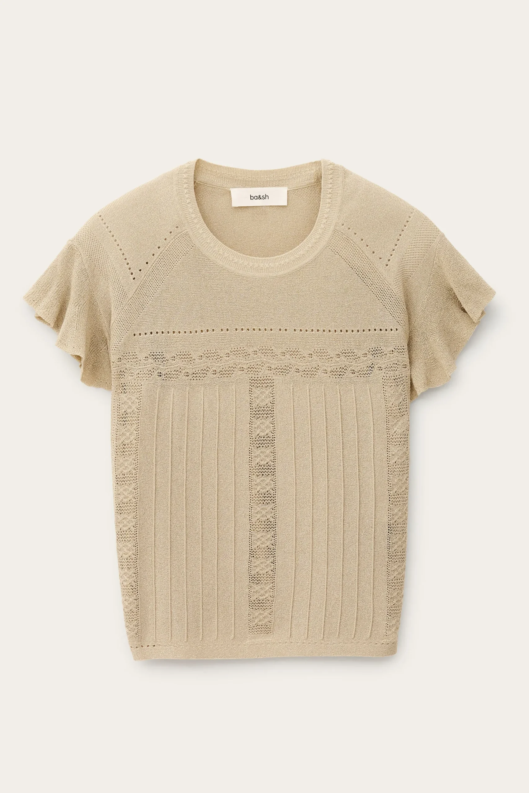 Ba&Sh PIERA top maille DORE Outlet