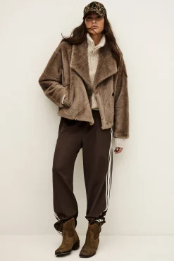 Ba&Sh PINIE manteau fausse fourrure GRIS Sale