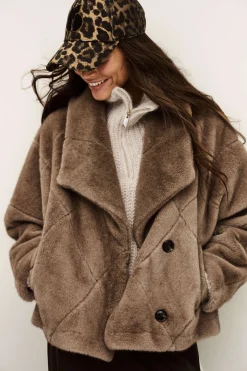 Ba&Sh PINIE manteau fausse fourrure GRIS Sale