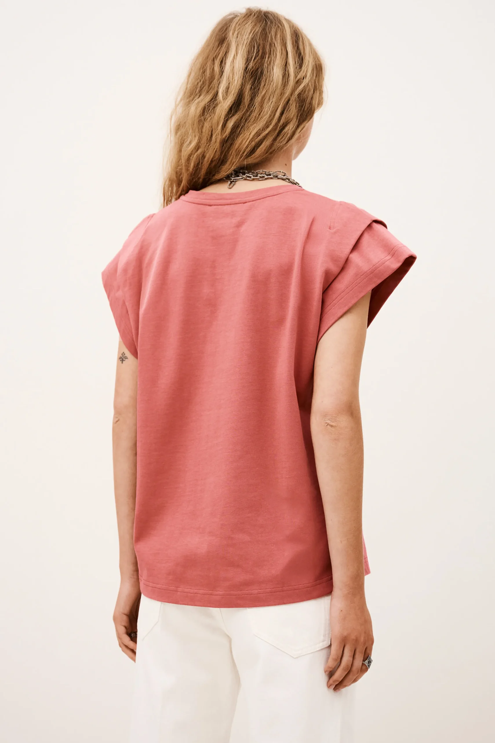 Ba&Sh PIO t-shirt manches courtes ROSE New