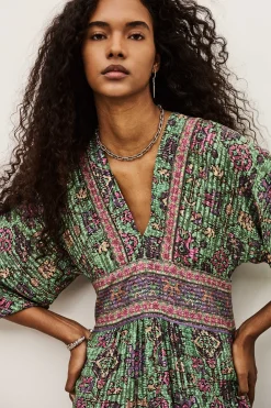 Ba&Sh PIPA robe midi VERT Online