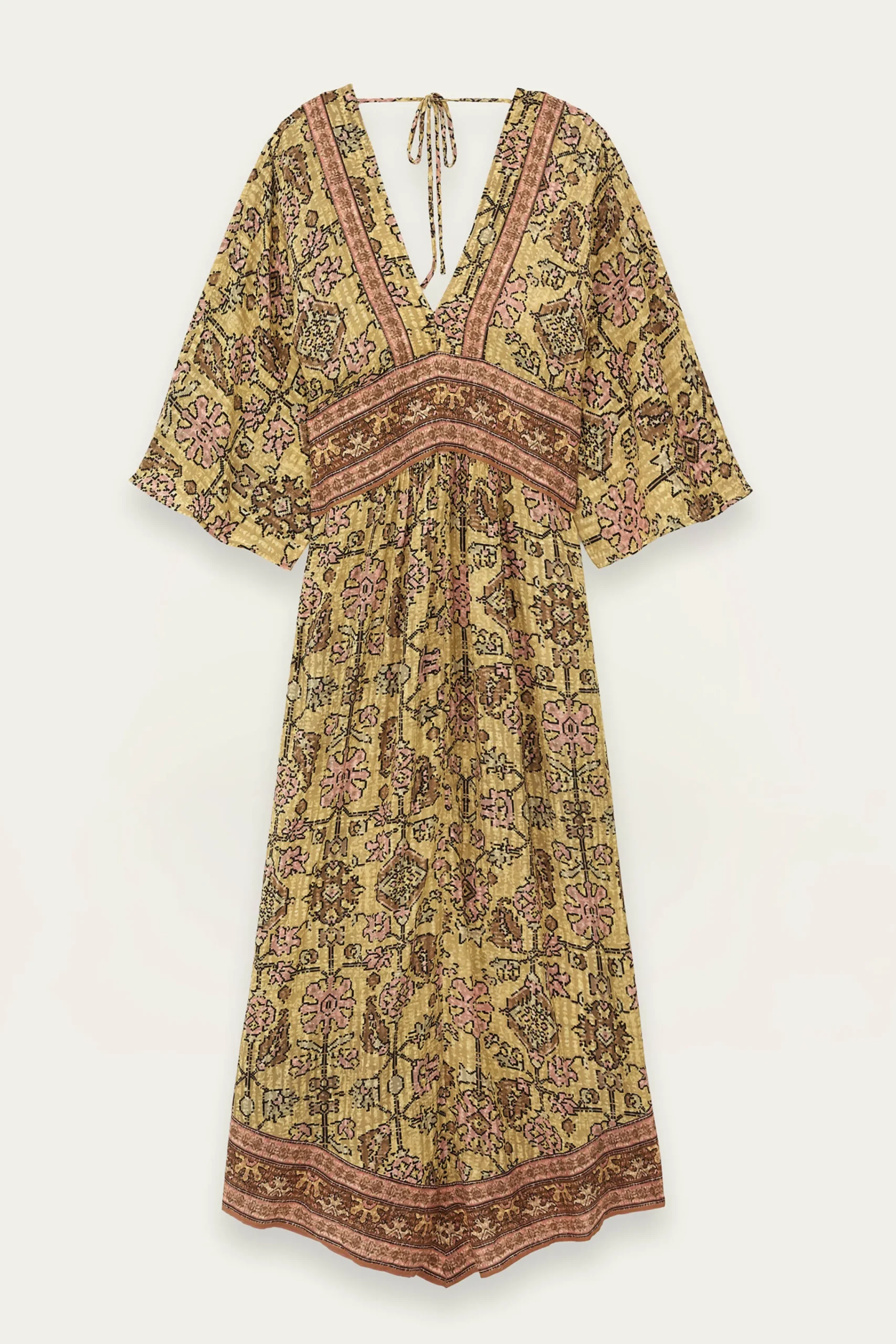 Ba&Sh PIPA robe midi JAUNE Outlet