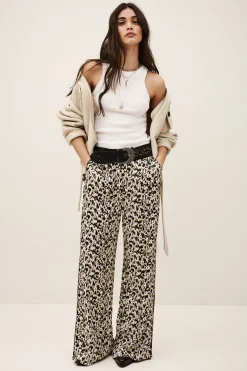 Ba&Sh PLYDE pantalon ample imprimé ECRU Discount
