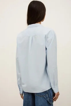 Ba&Sh PORZIA chemise rayée ample BLEU Sale