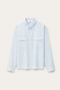 Ba&Sh PORZIA chemise rayée ample BLEU Sale