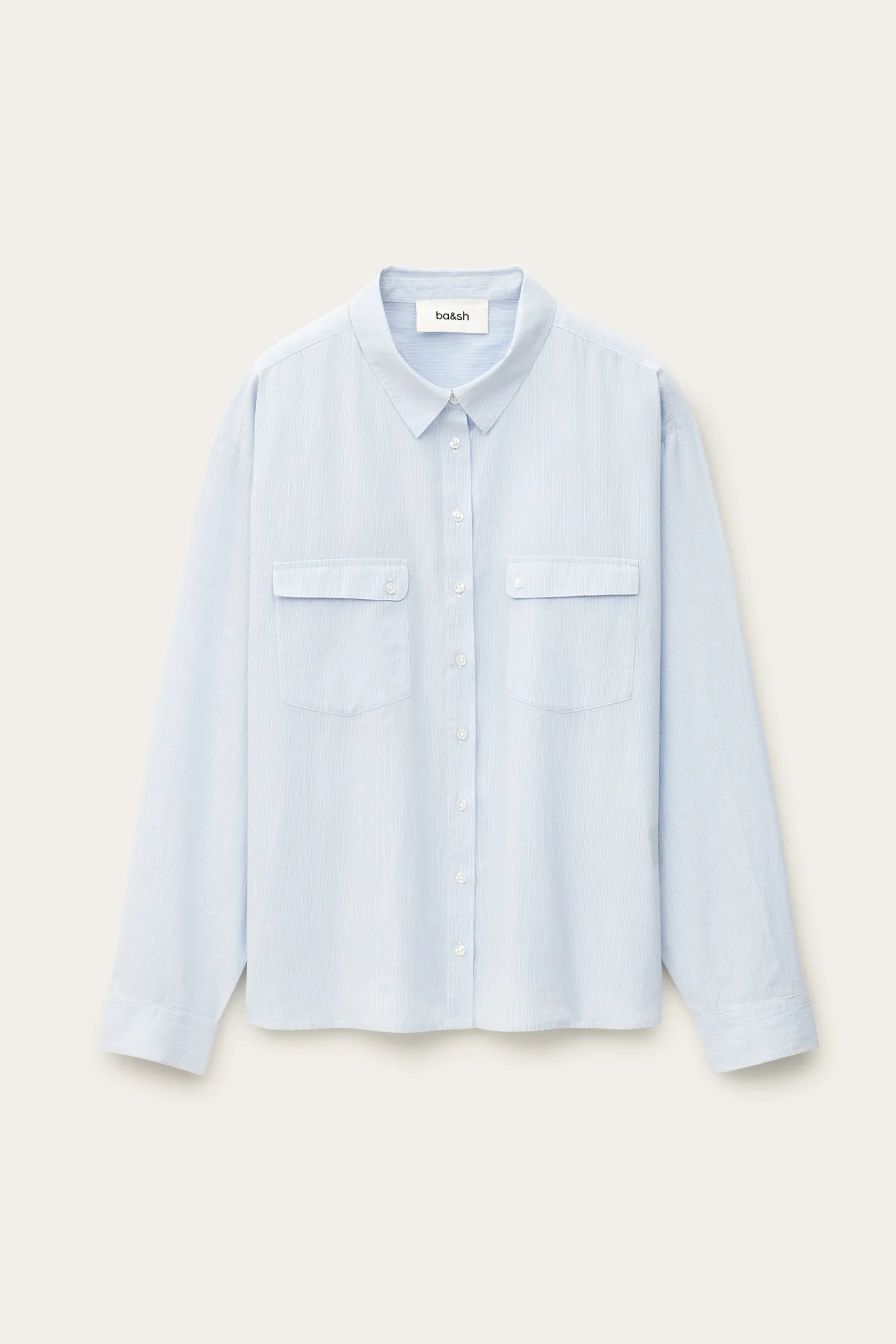 Ba&Sh PORZIA chemise rayée ample BLEU Sale