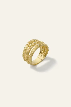 Ba&Sh PRINCE bague anneau zircon DORE Outlet