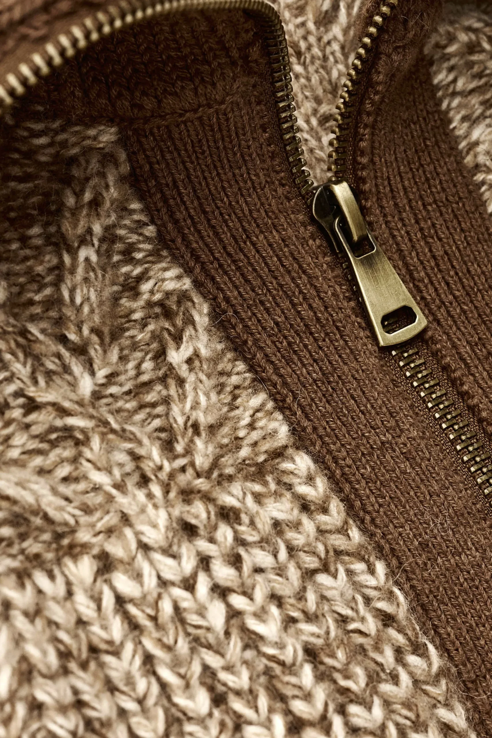 Ba&Sh RABEL gilet zippé maille MARRON