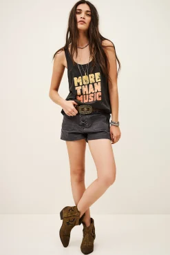 Ba&Sh RENO short denim taille haute GRIS Hot