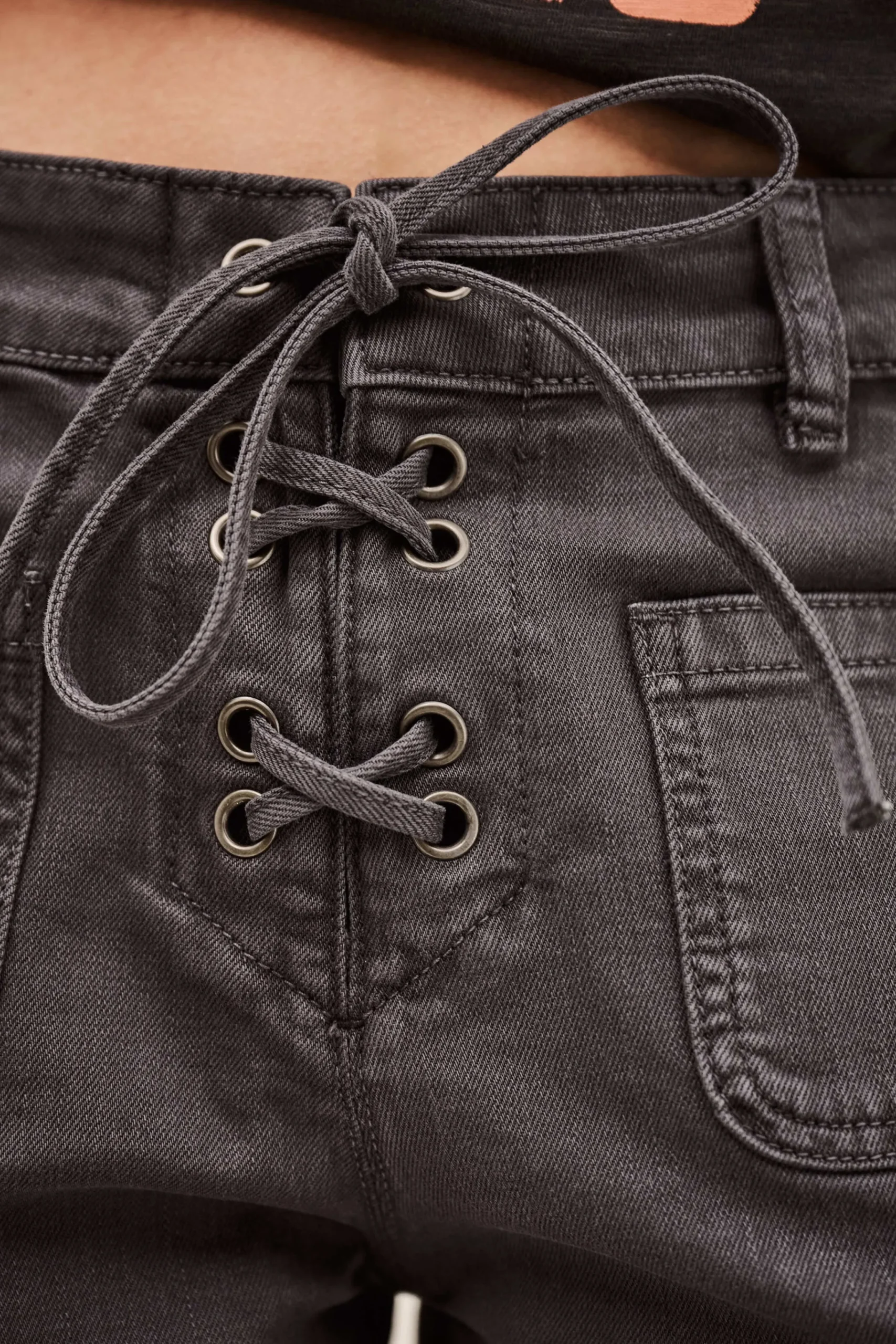 Ba&Sh RENO short denim taille haute GRIS Hot
