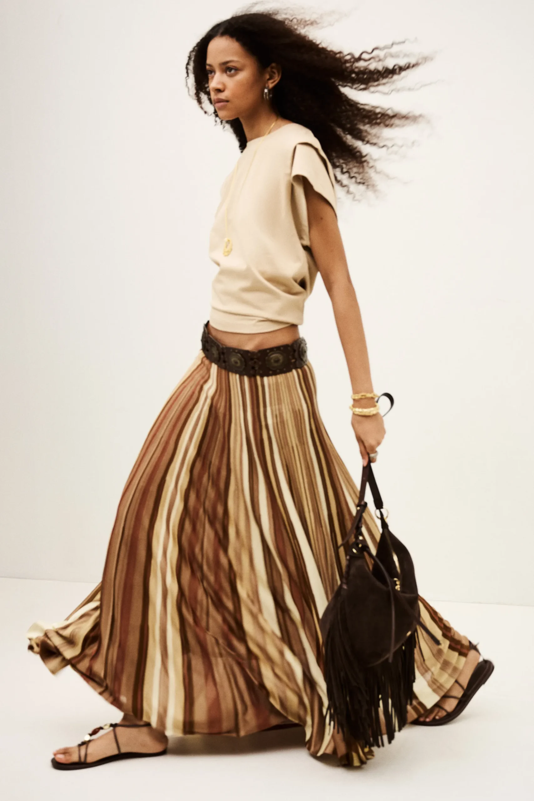 Ba&Sh RIMA jupe longue NOIR Outlet