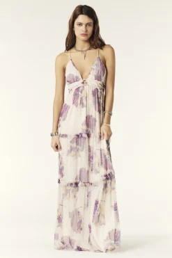 Ba&Sh RINA robe maxi tulle ECRU Clearance