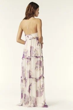 Ba&Sh RINA robe maxi tulle ECRU Clearance