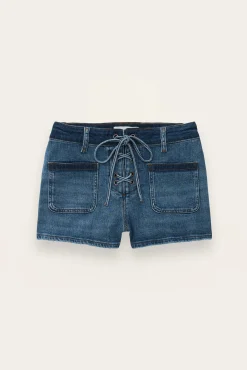 Ba&Sh RIO short denim taille haute BLEU Online