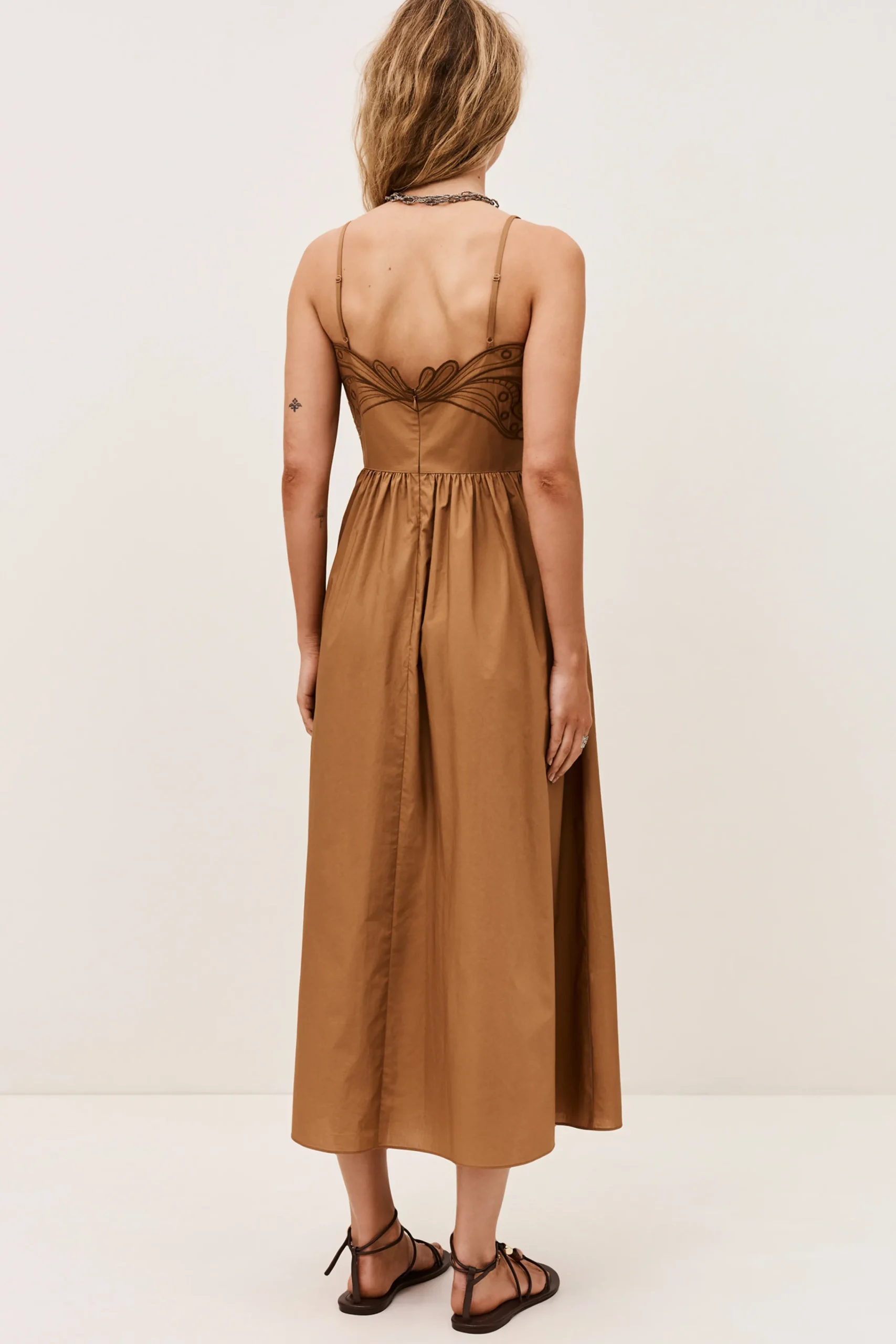 Ba&Sh ROMI robe midi MARRON Hot