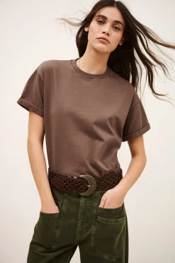 Ba&Sh ROSIE t-shirt basique MARRON Hot
