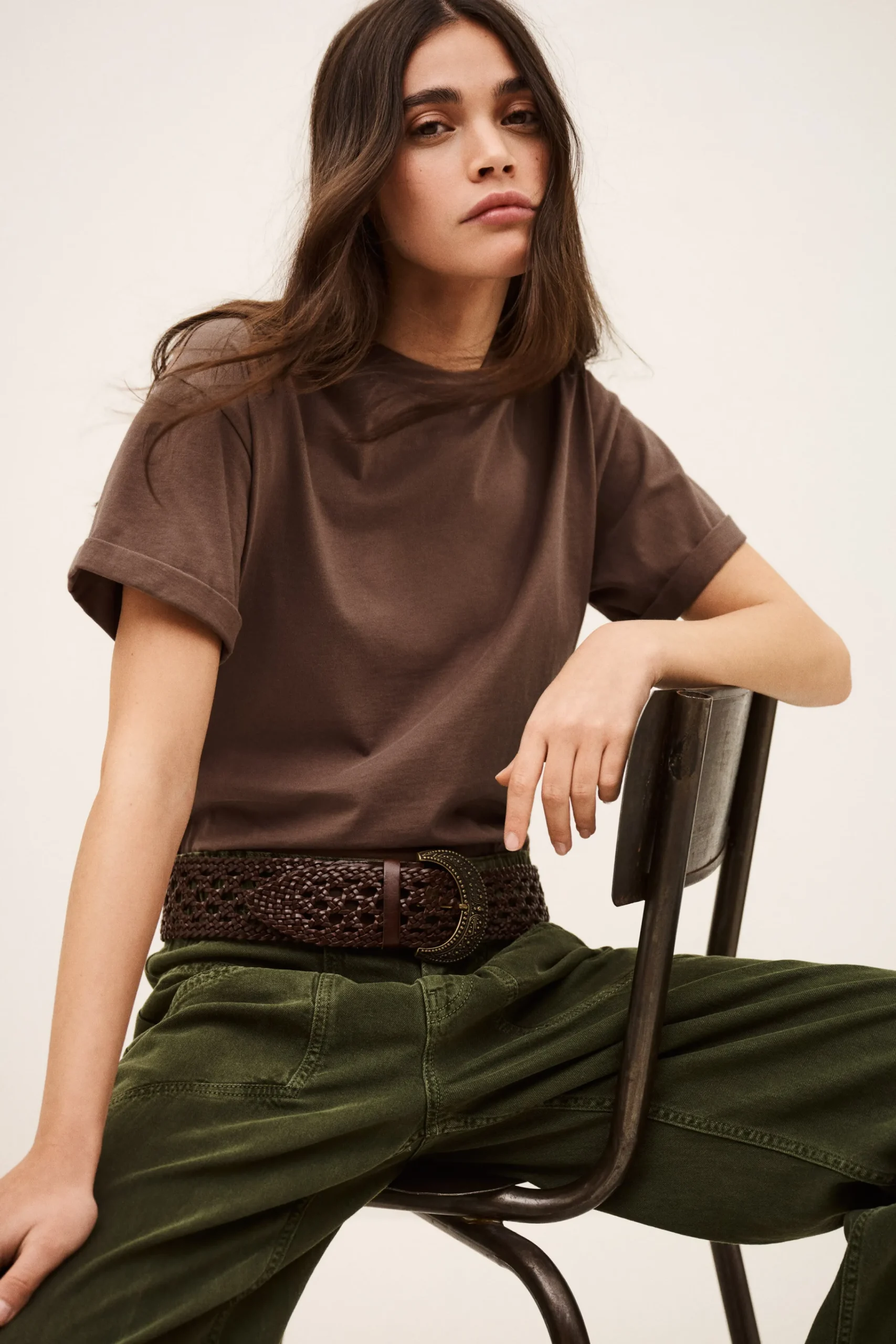 Ba&Sh ROSIE t-shirt basique MARRON Hot