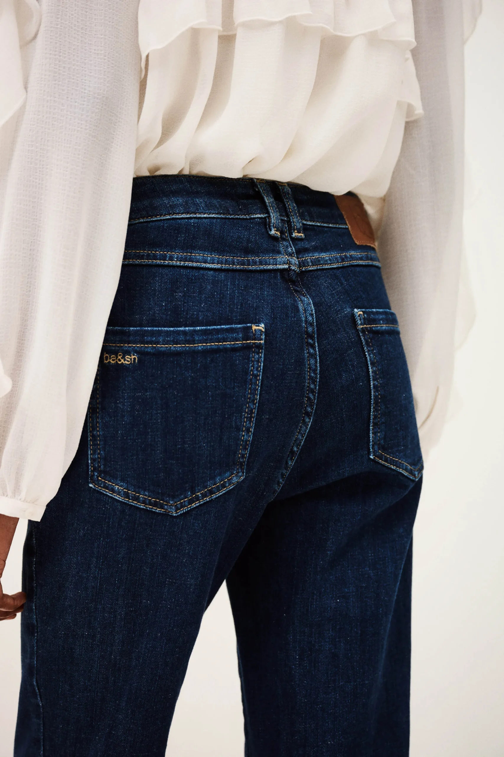 Ba&Sh ROSS Jeans Flare BLEU Discount