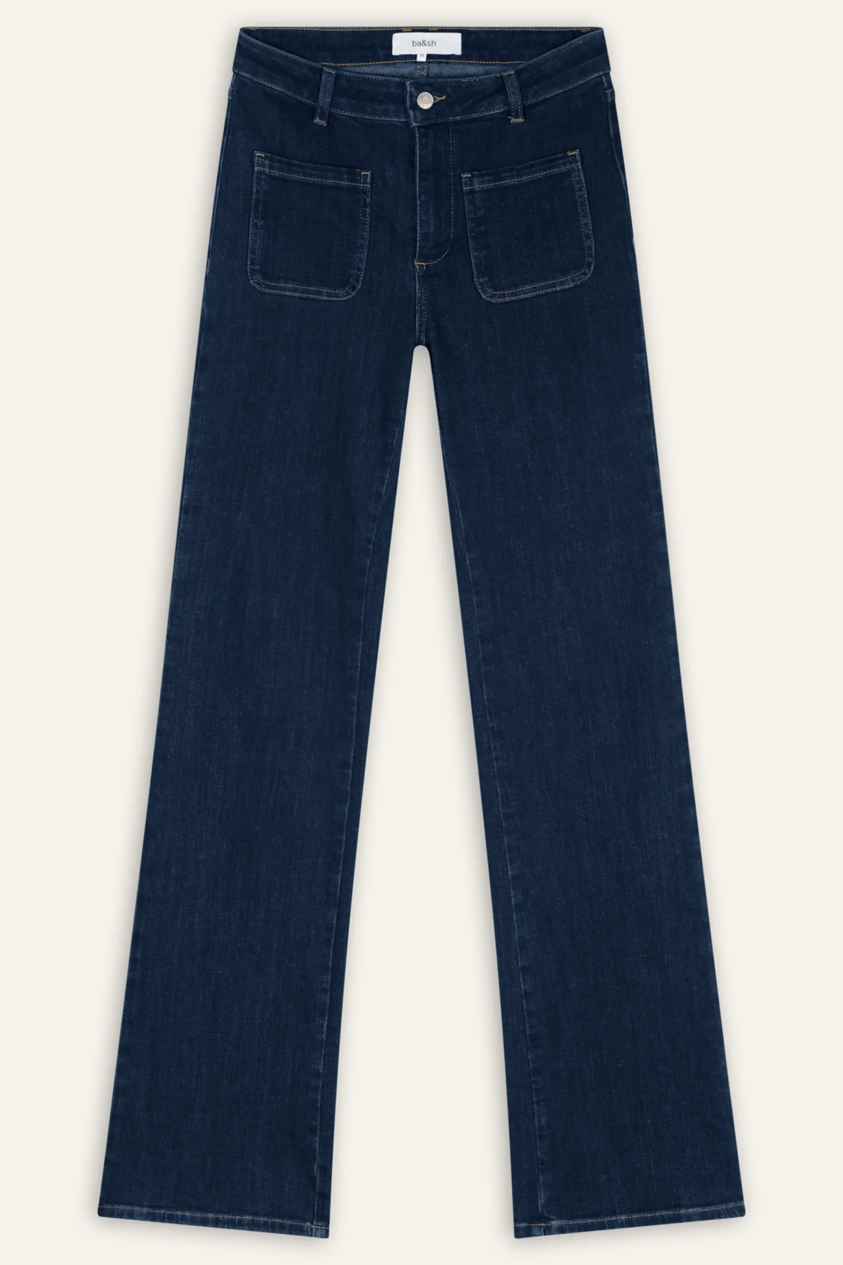 Ba&Sh ROSS Jeans Flare BLEU Discount