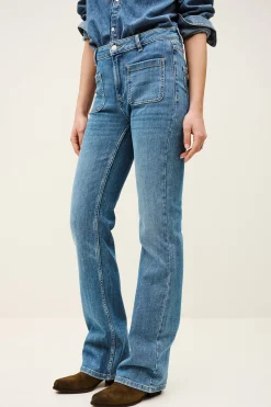 Ba&Sh ROSS jeans taille middle BLEU Discount