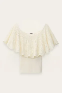 Ba&Sh SALDA top épaules nues ECRU Discount