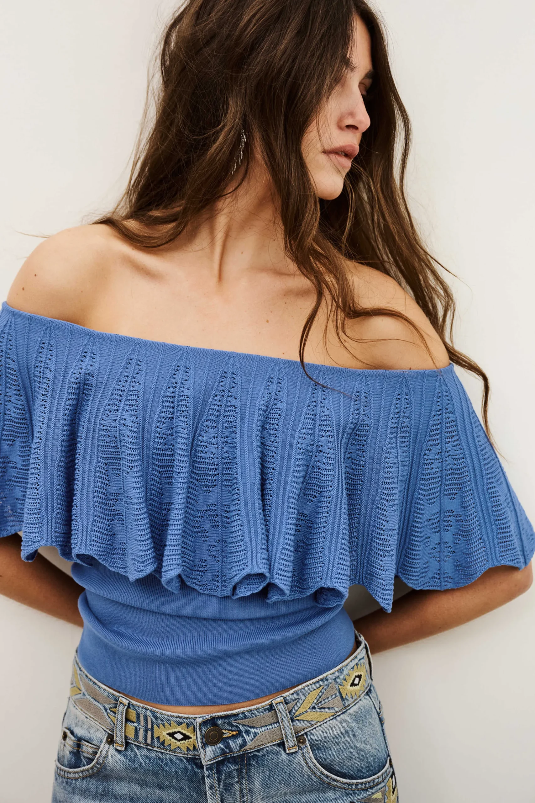 Ba&Sh SALDA top épaules nues NOIR New