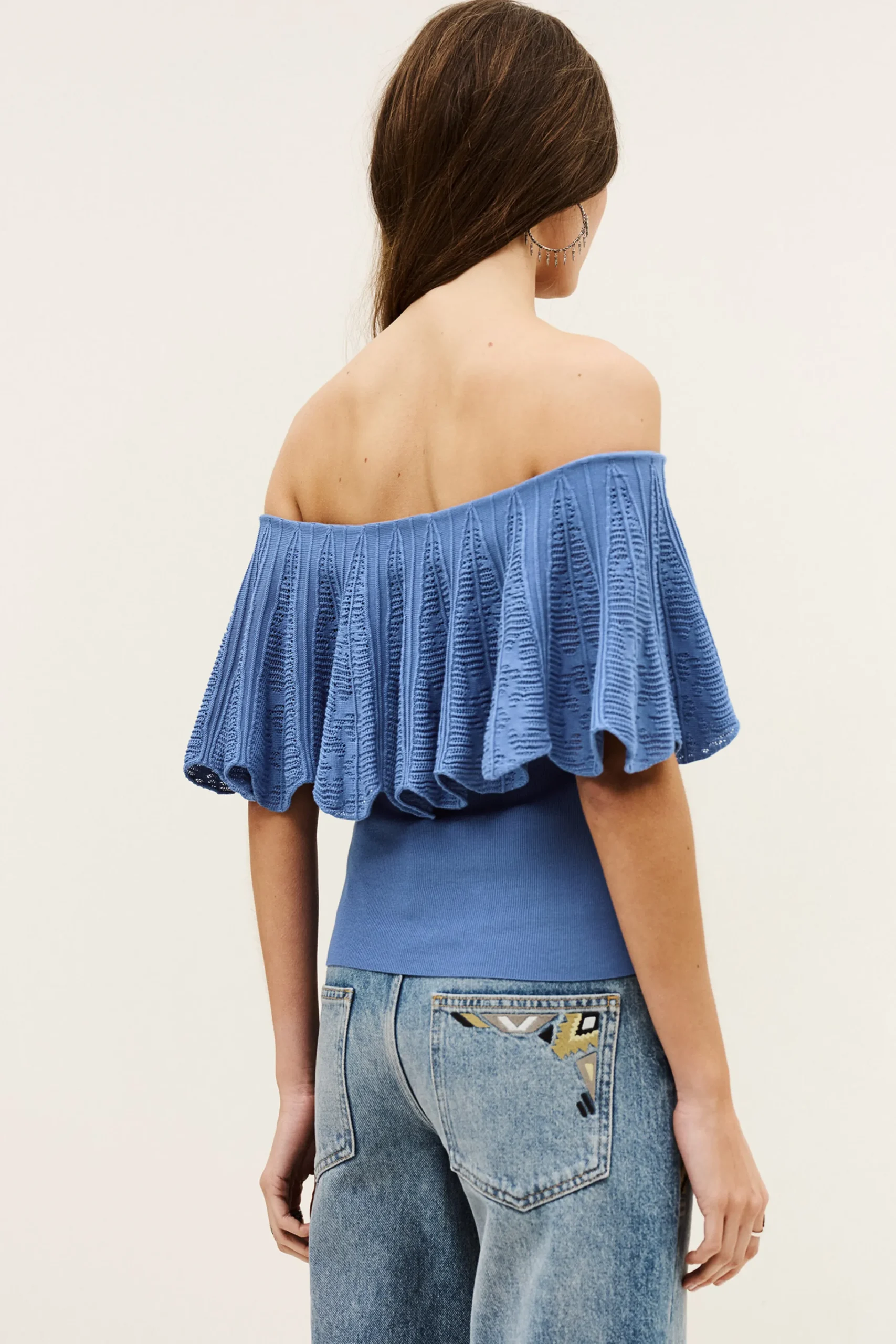 Ba&Sh SALDA top épaules nues NOIR New