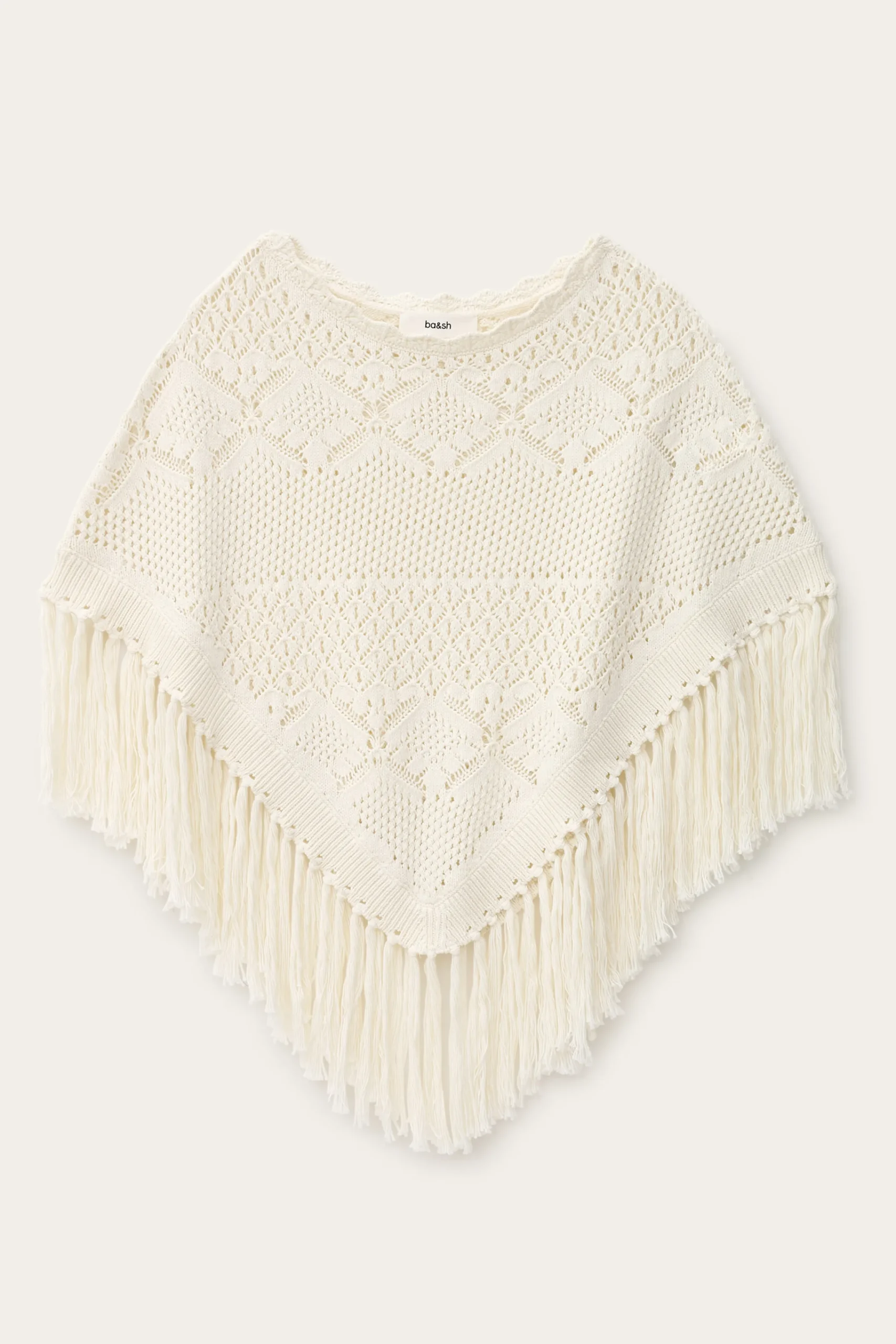 Ba&Sh SANDY poncho maille coton ECRU Clearance