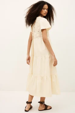 Ba&Sh SANDY robe midi ECRU Best