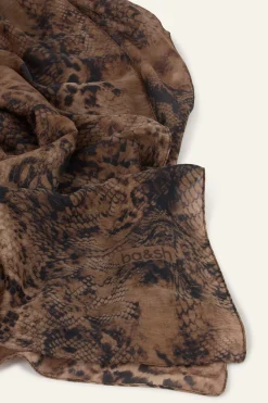 Ba&Sh SARA foulard imprimé animalier VERT