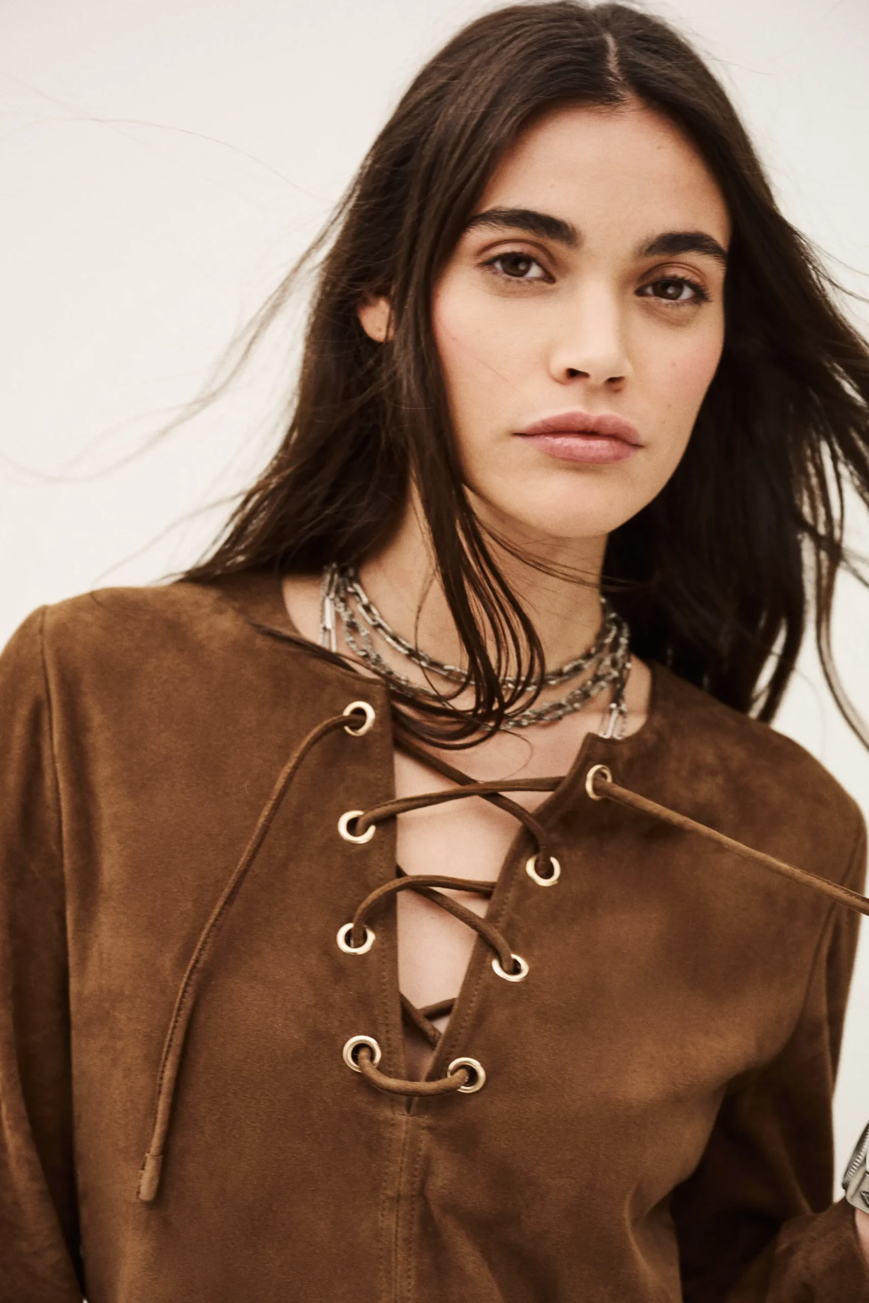Ba&Sh SEDA robe courte daim MARRON Clearance
