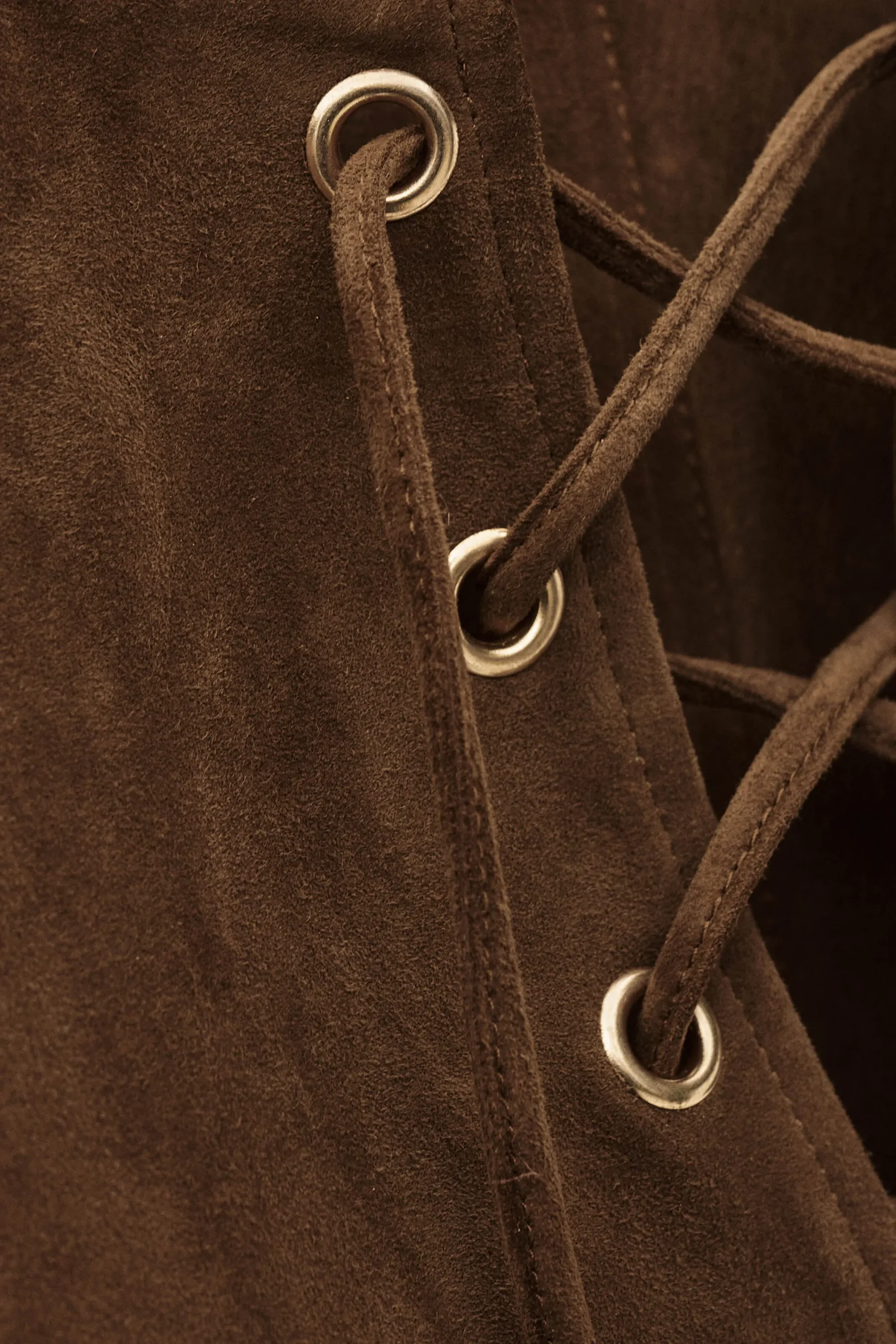 Ba&Sh SEDA robe courte daim MARRON Clearance